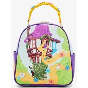 OurUniverse Disney Tangled Rapunzel & Flynn Woven Mini Backpack Exclusive NWOT